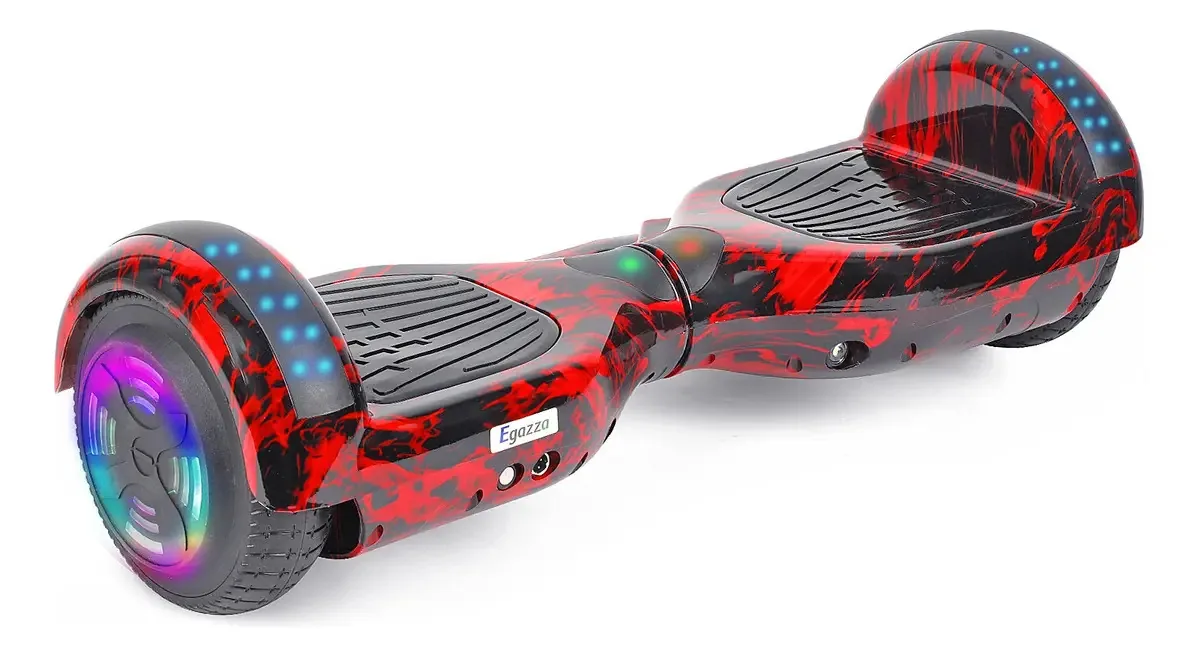 Skate elétrico hoverboard Egazza Hoverboard K5 Vermelho 6.5"
