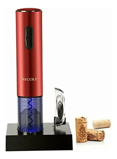 Abridor de vinho elétrico Secura, abridor de garrafas de vinho