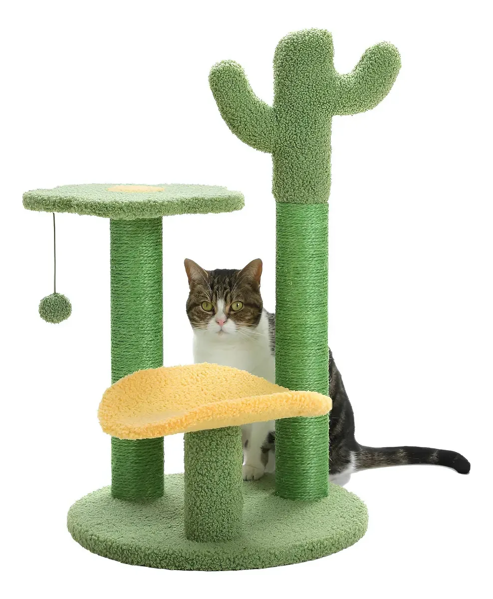 Made4pets - Árvore raspadora para gatos, cactos e gatos, Tor. Cor: verde