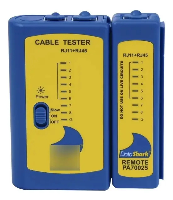 Testador de mapeamento de cabos de rede Rj45 com bateria