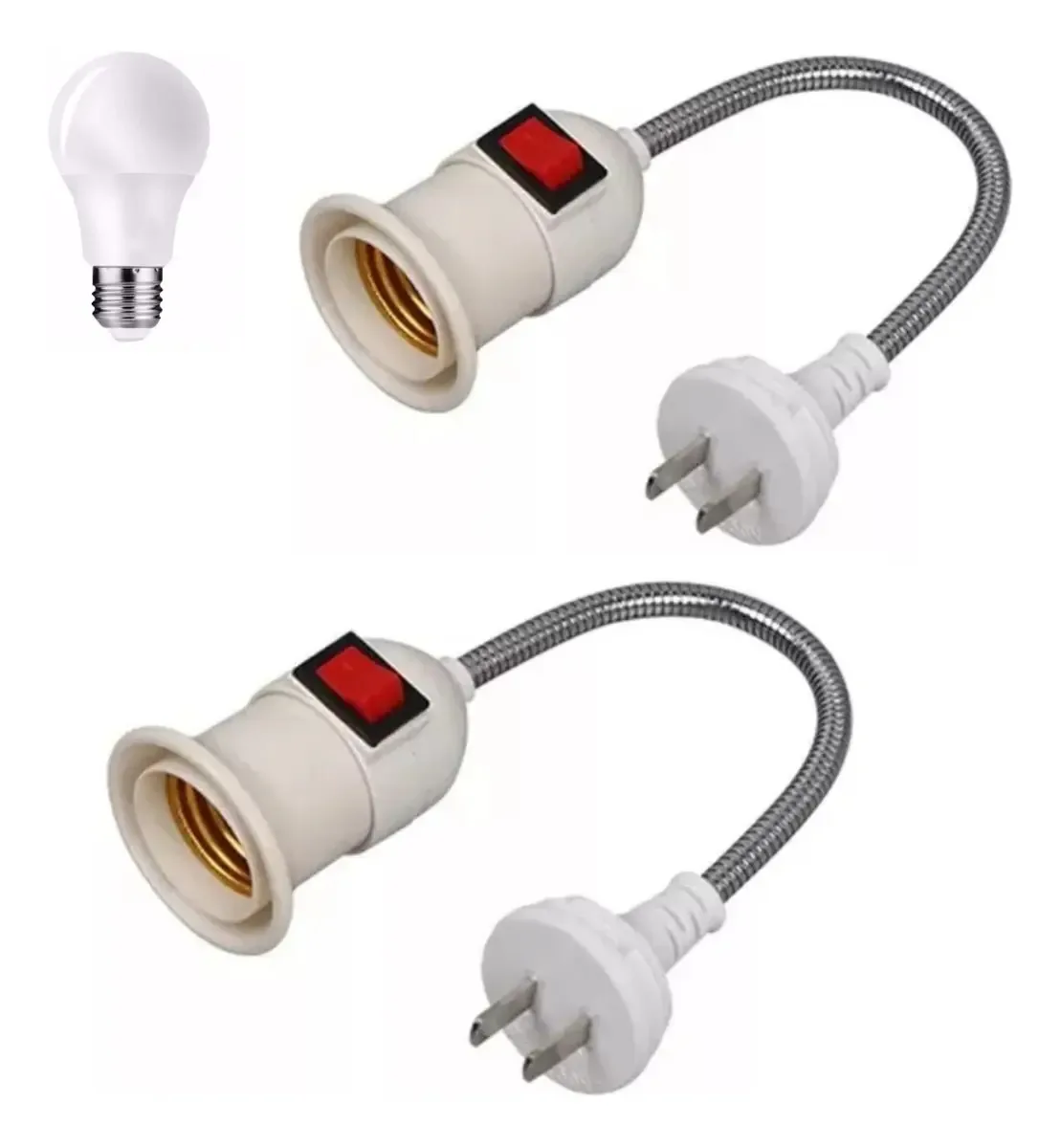 Soquetes para holofotes com interruptor, soquete de luz, suporte de lâmpada
