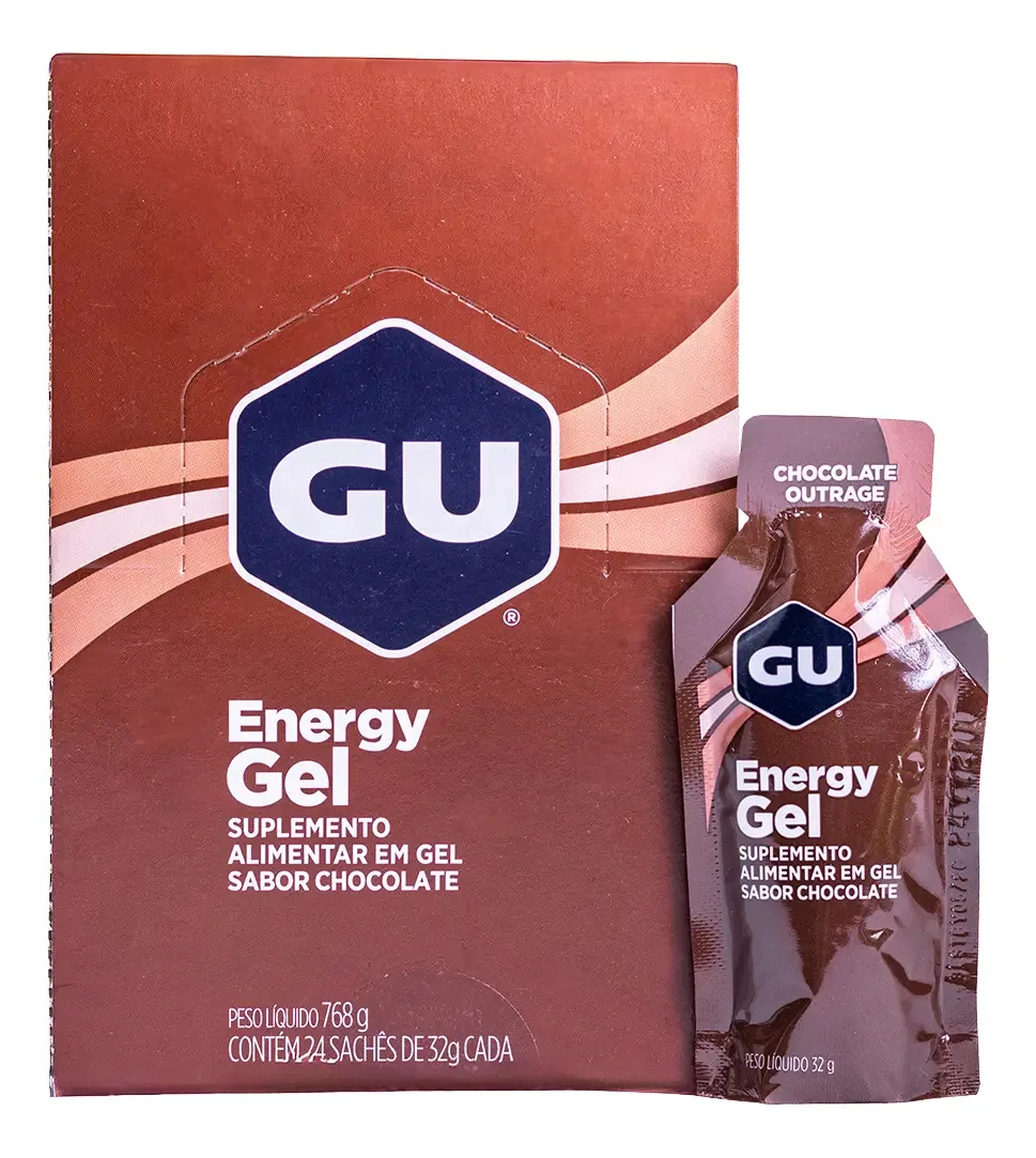 Gu Energy Gel Caixa 24 Sachês Receita Nova Sabor Chocolate