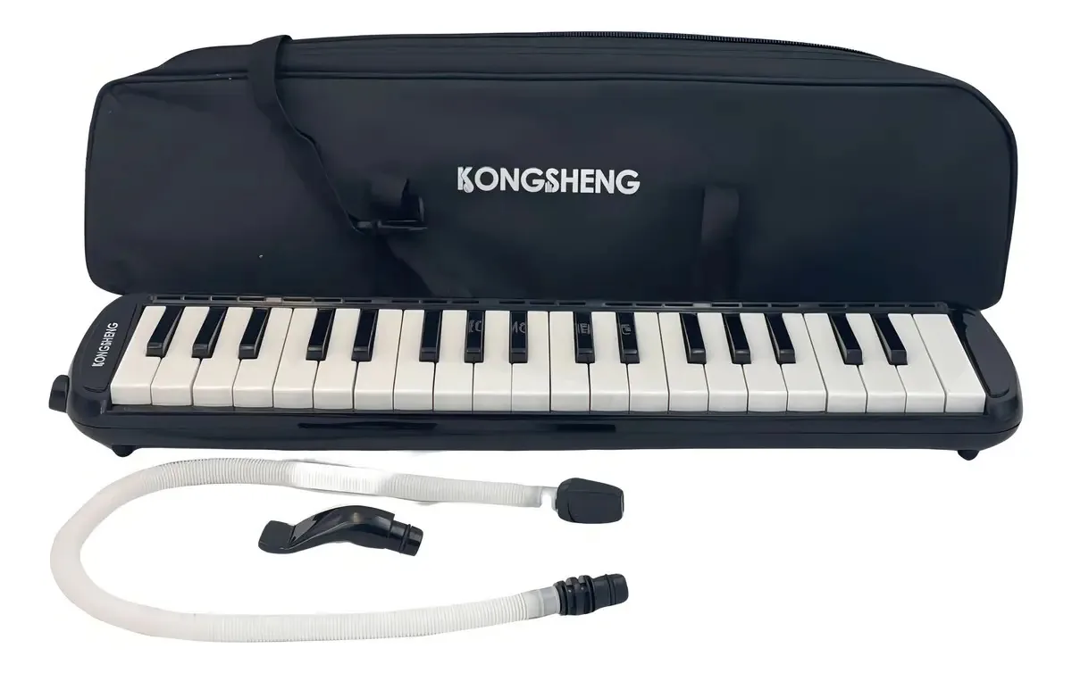 37 Key School Melodica com estojo - acessórios de teclado pretos