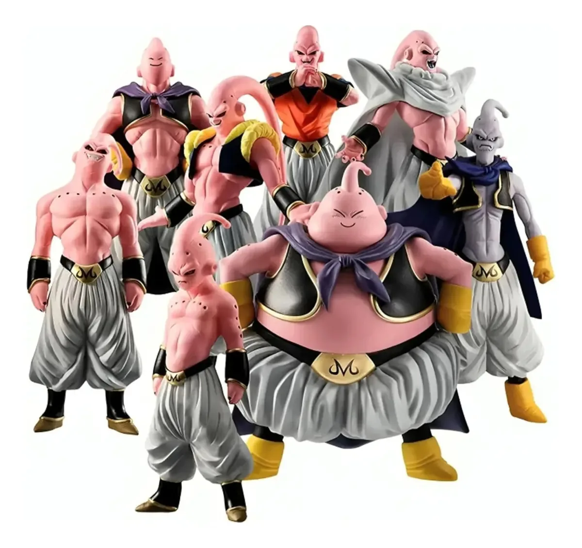 Conjunto de bonecos Majin Buu Transformations, 8 peças de decoração e brinquedos colecionáveis para fãs, colecionadores e presentes