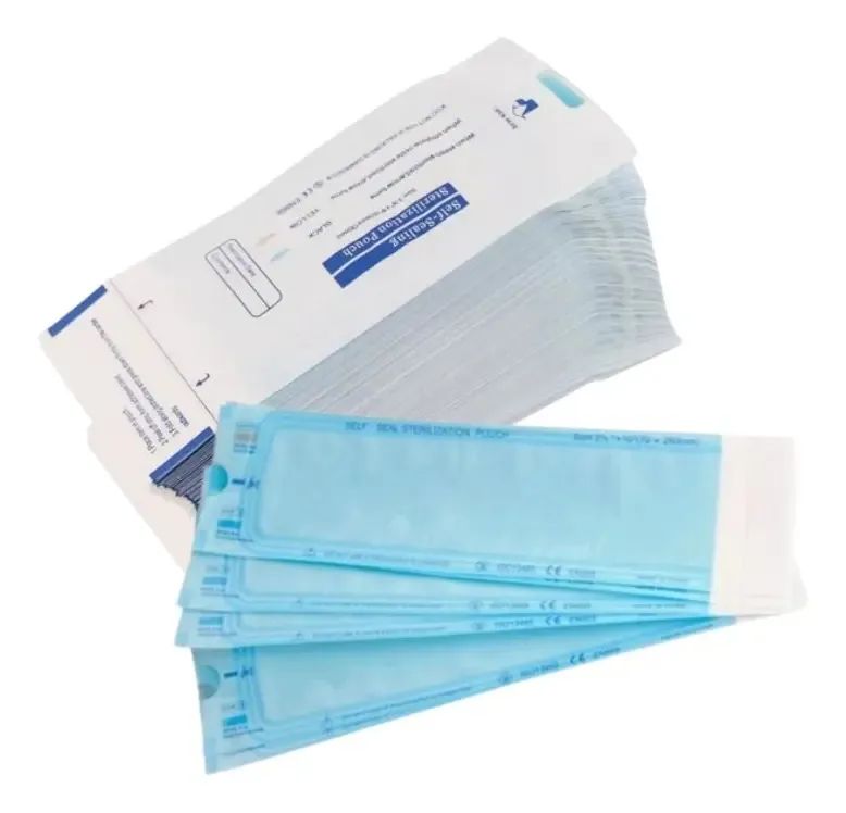 Bolsa de esterilização Mczzoptne de 100 unidades, sacos esterilizadores a vapor com indicador de cor, 90 x 260 mm, selo resistente, sacos para instrumentos de esterilização, para beleza,...
