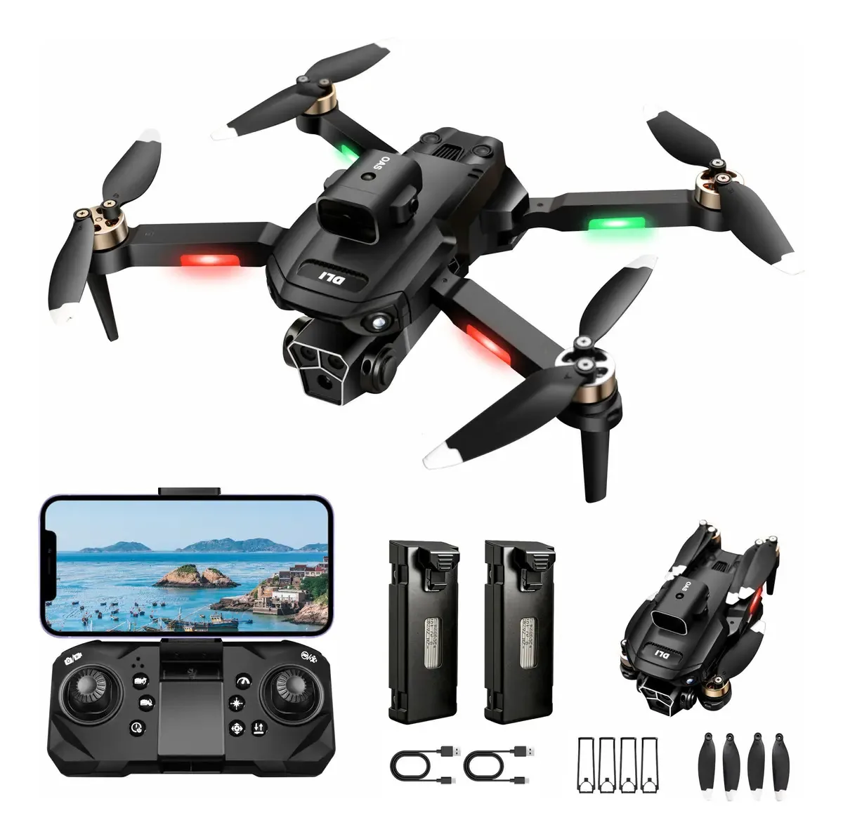 Drone Y3 Max Sem Escova Paracrianças E Adultos 2 Baterias Preto