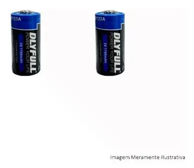 2 Baterias 3v Lithium 1700mah Cr123a B1 Relógio Radio Camera