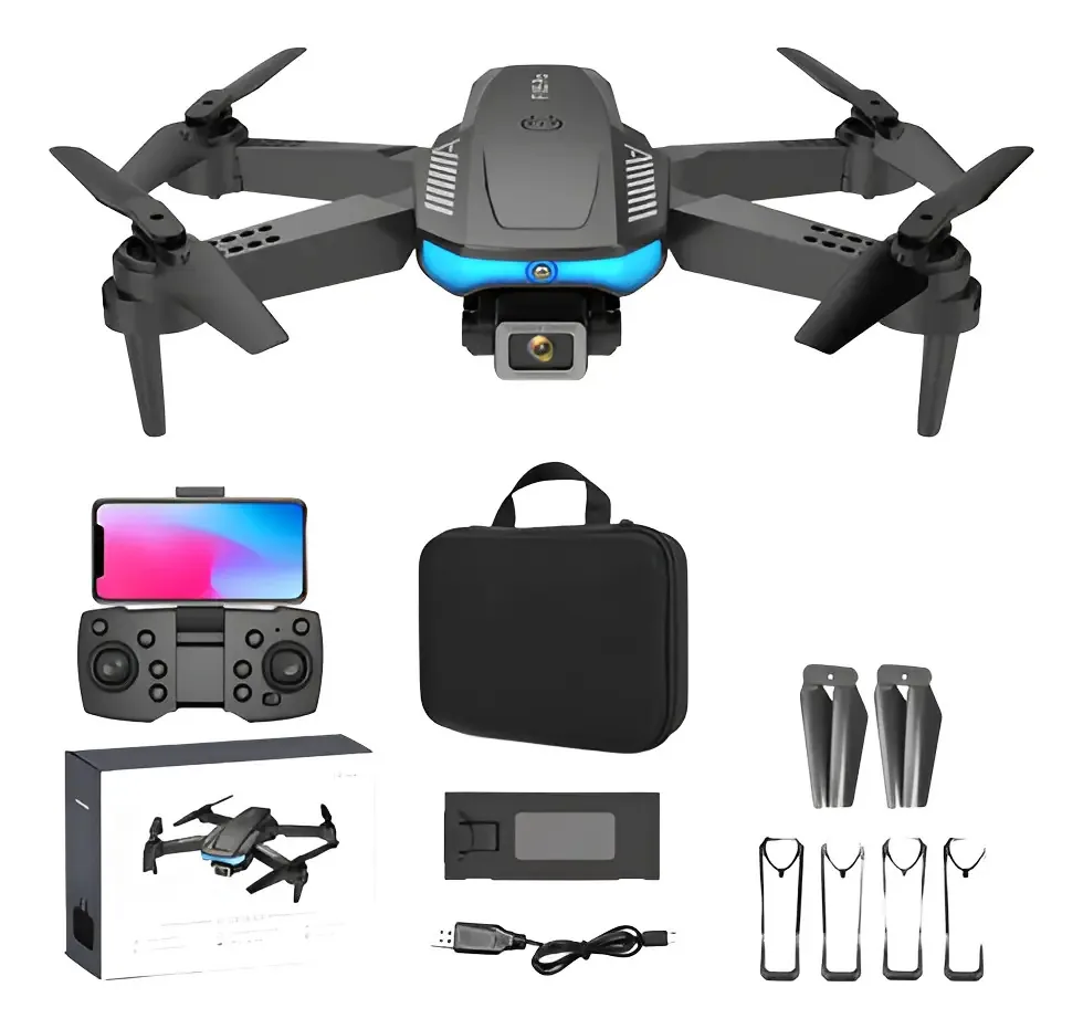 Drone dobrável F185 com câmera HD e controle remoto Wifi