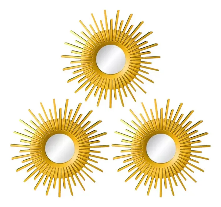 Conjunto de espelhos para decoração de parede, enfeites de maquiagem