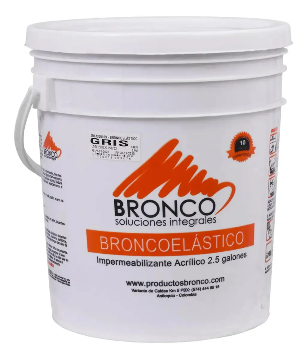 Impermeabilizante acrílico broncoelástico Balde Gris 4be430