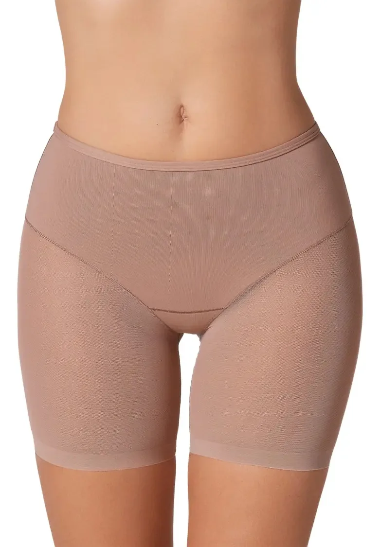 Calcinha Leonisa, cinto invisível com sutiãs de controle moderado, cor de efeito, marrom, tamanho G