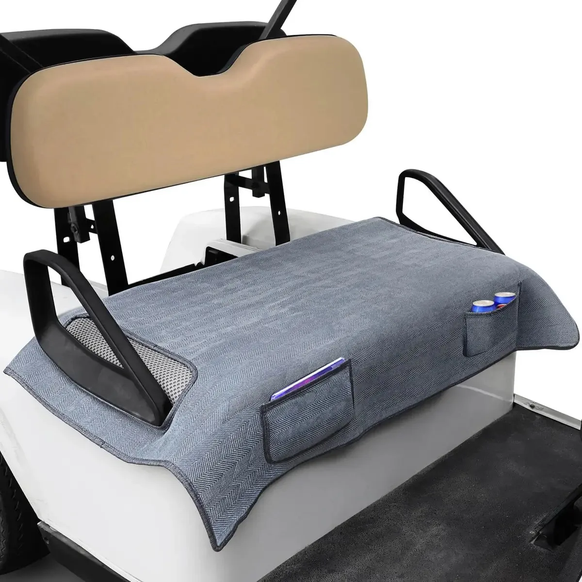 Capas De Assento Para Carrinho De Golfe Com 2 Bolsos