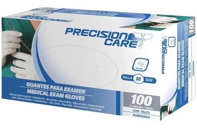 Luvas de látex descartáveis X 100 Und.