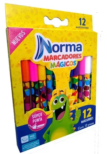 Marcadores de lápis mágicos Norma com 12