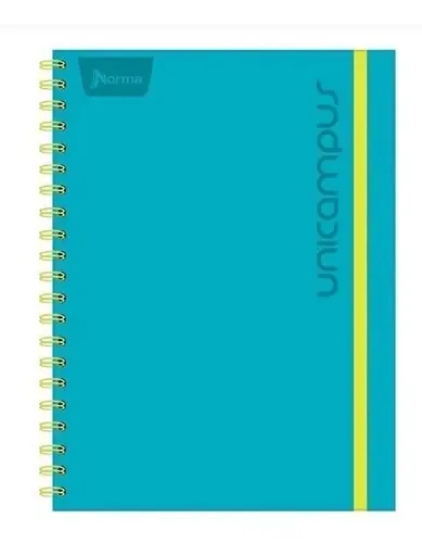 Unidade listrada Norma Dutabook Aqua/Arcoris de 160 folhas x 1 unidade aquática listrada