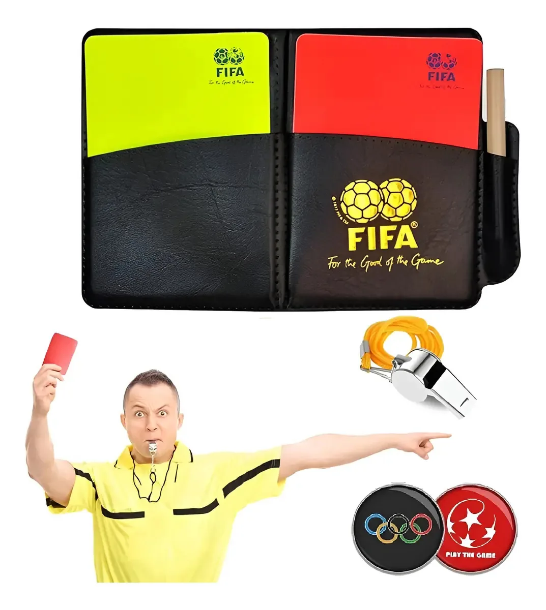 Kit de cartões de árbitro de futebol