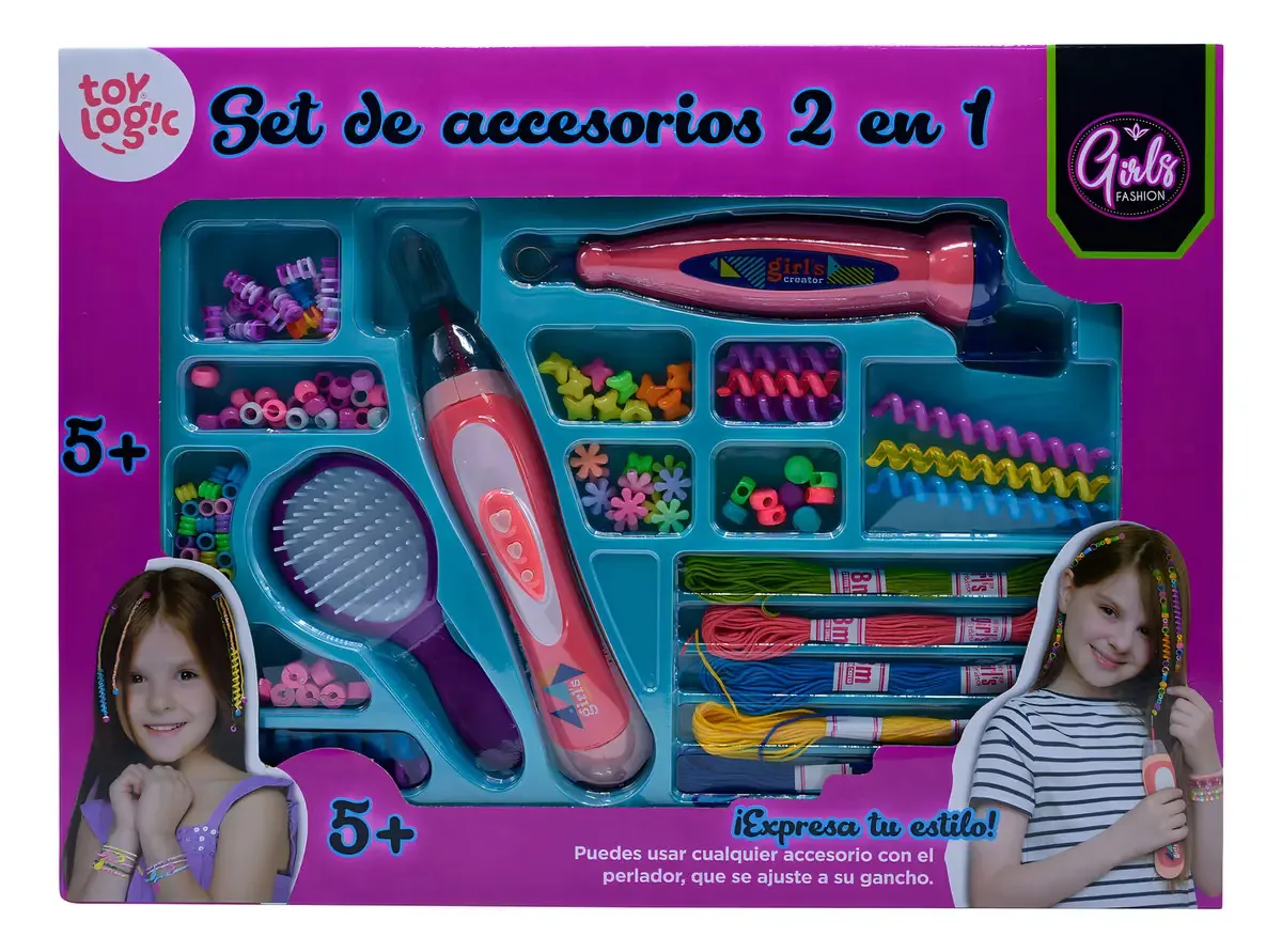 Conjunto de beleza com acessórios para criar alças lógicas de brinquedo