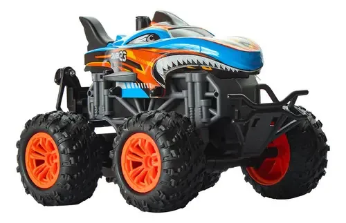 Brinquedo Monster Shark Car Rc Logic, cor azul