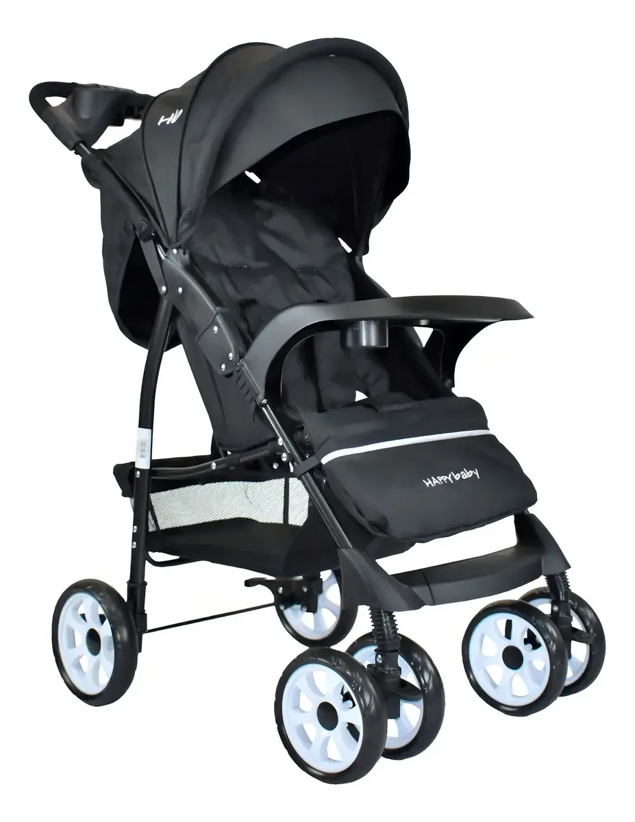 Carrinho de bebê preto Happy Baby KLAUS
