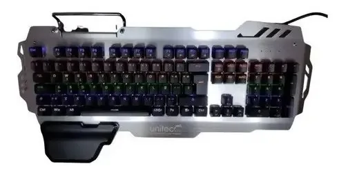 Teclado mecânico multicolorido de alumínio retroiluminado para jogadores