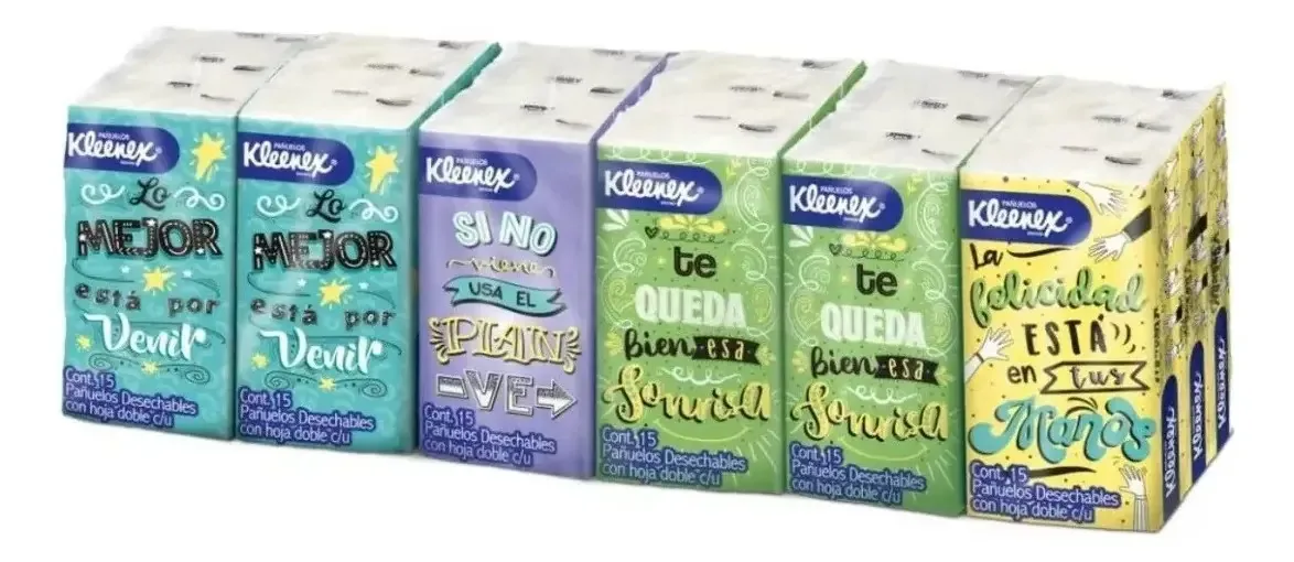 48 Pacotes De 15 Lenços Faciais Kleenex Descartáveis