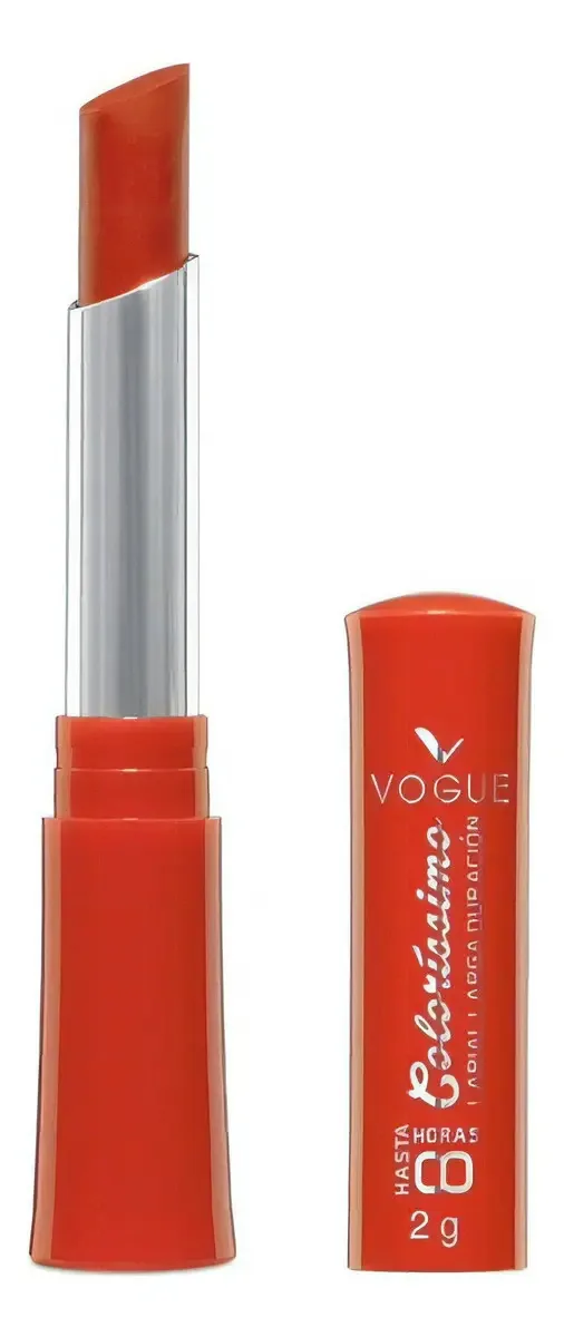 Batom de longa duração Vogue Colorissimo Acabamento cremoso Acabamentos cremosos em cor de tangerina