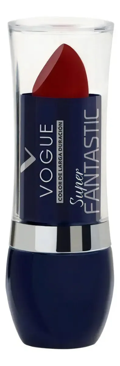 Batom cremoso super fantástico Vogue Acabamentos cremosos Acabamentos cremosos Cor vermelha mágica