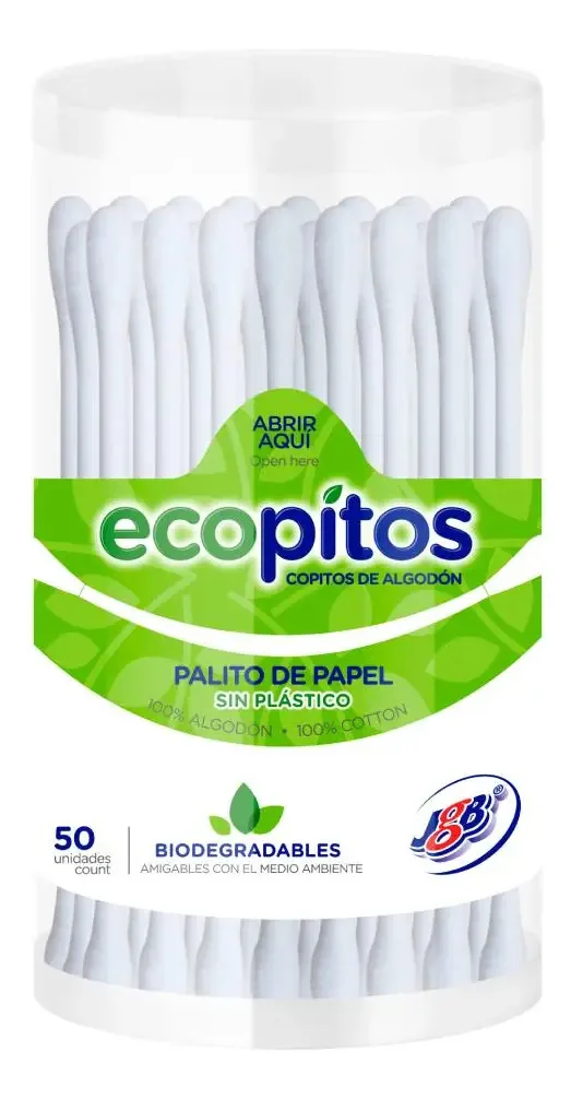 Cotonetes Ecológicos Jgb Pote 50 Unidades
