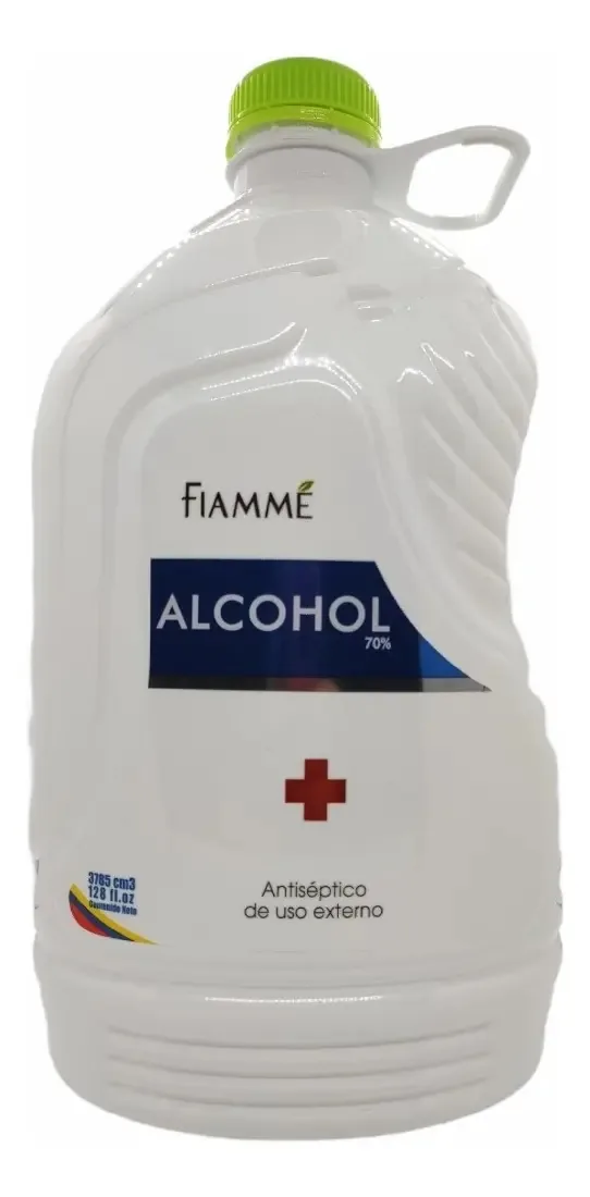 Álcool Antisséptico Fiamme 70% Com Invima Galão 3785 Ml