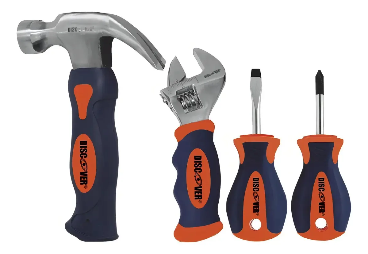 Conjunto de 4 Peças Ferramentas Stuby Mart Chave Fenda e Phillips Jn6303