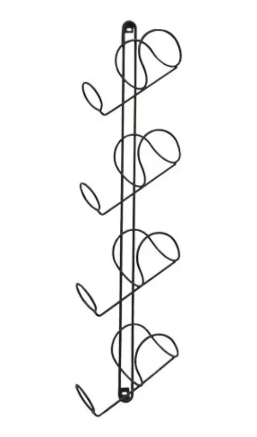 Garrafas Wine Rack X4 - Unidade de parede preta