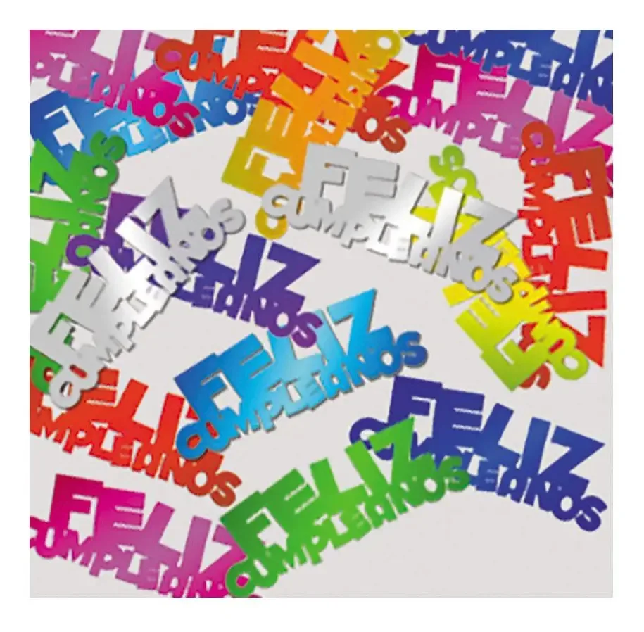 Confete Metalizado Feliz Aniversário Pacote X 1