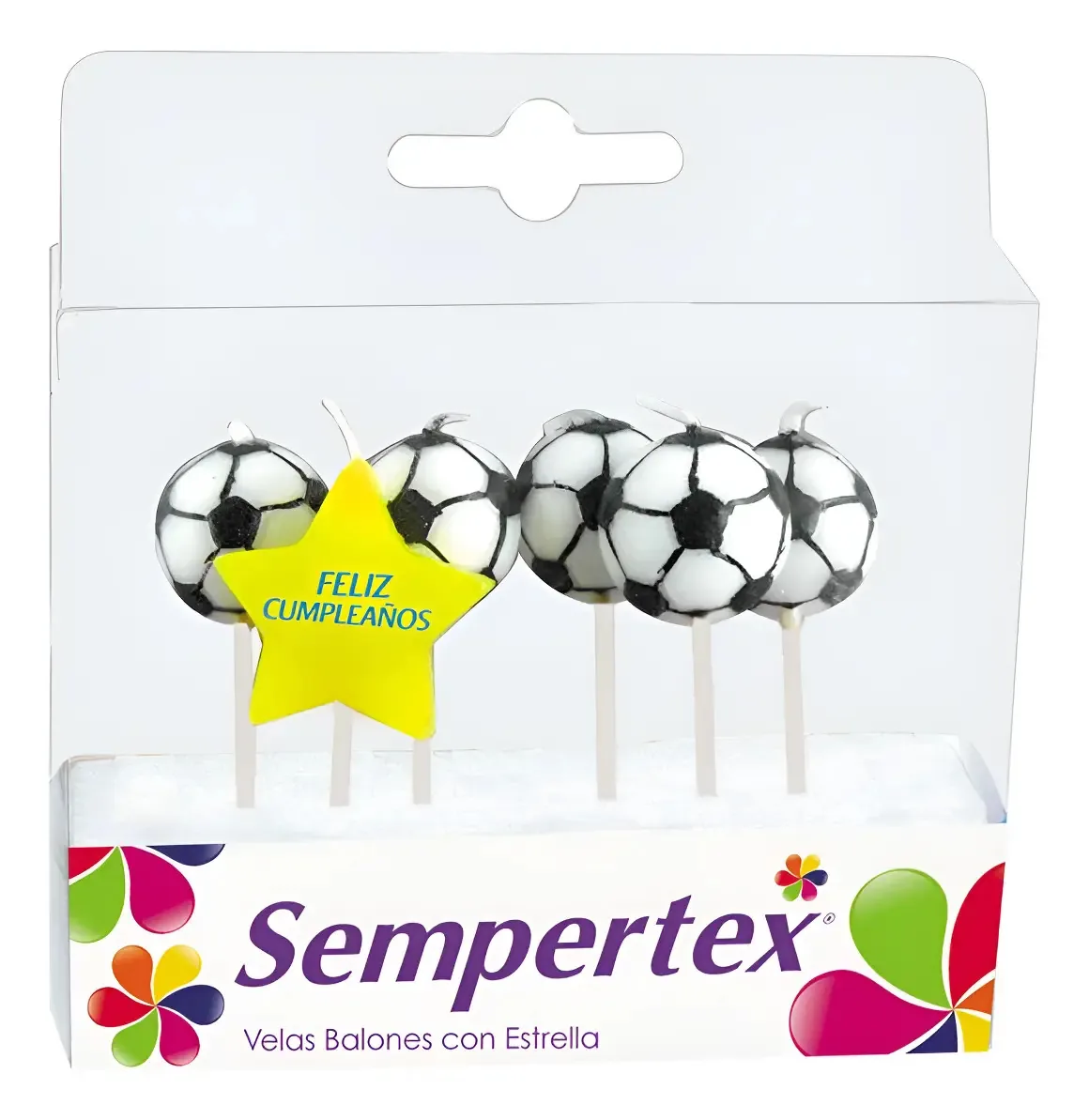 Pacote de velas de bonecos de futebol X 6