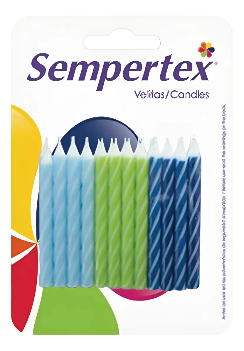 Pacote de velas espirais infantis X 24
