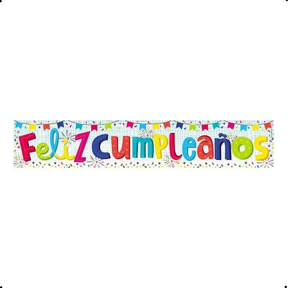 Pacote de pôsteres holográficos de feliz aniversário Jumbo X 1