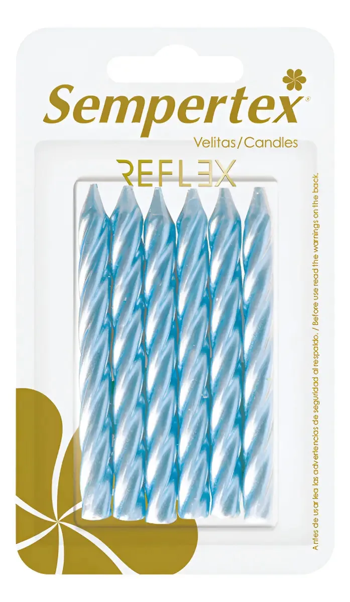 Pacote de velas espirais Blue Pearl X 6