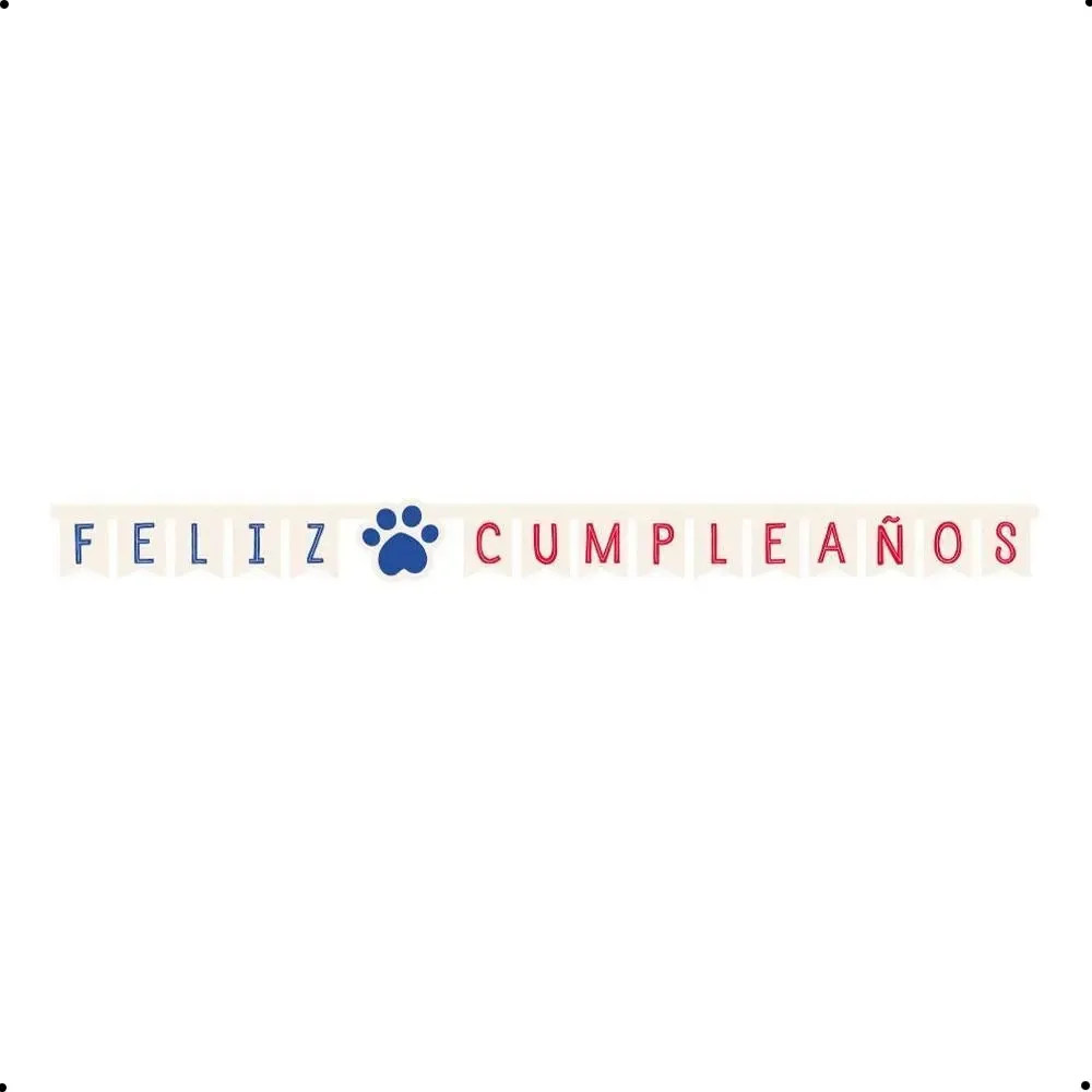 Pacote de pôsteres de cartas de aniversário de Huellitas azul e vermelho X 1