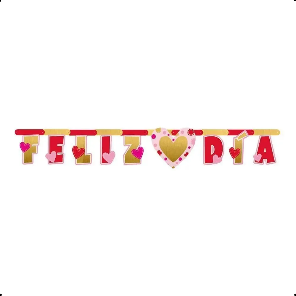 Pacote de pôsteres com letras de coração metálico x 1