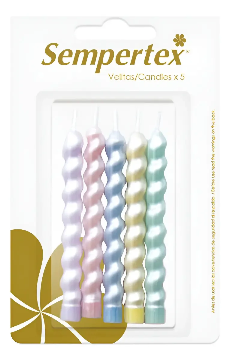Pacote de velas de seda X 5