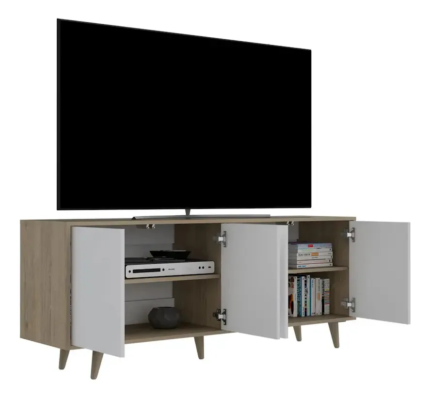 Móveis de mesa para TV 50" Wood Mdp Bora Rovere Excelsior