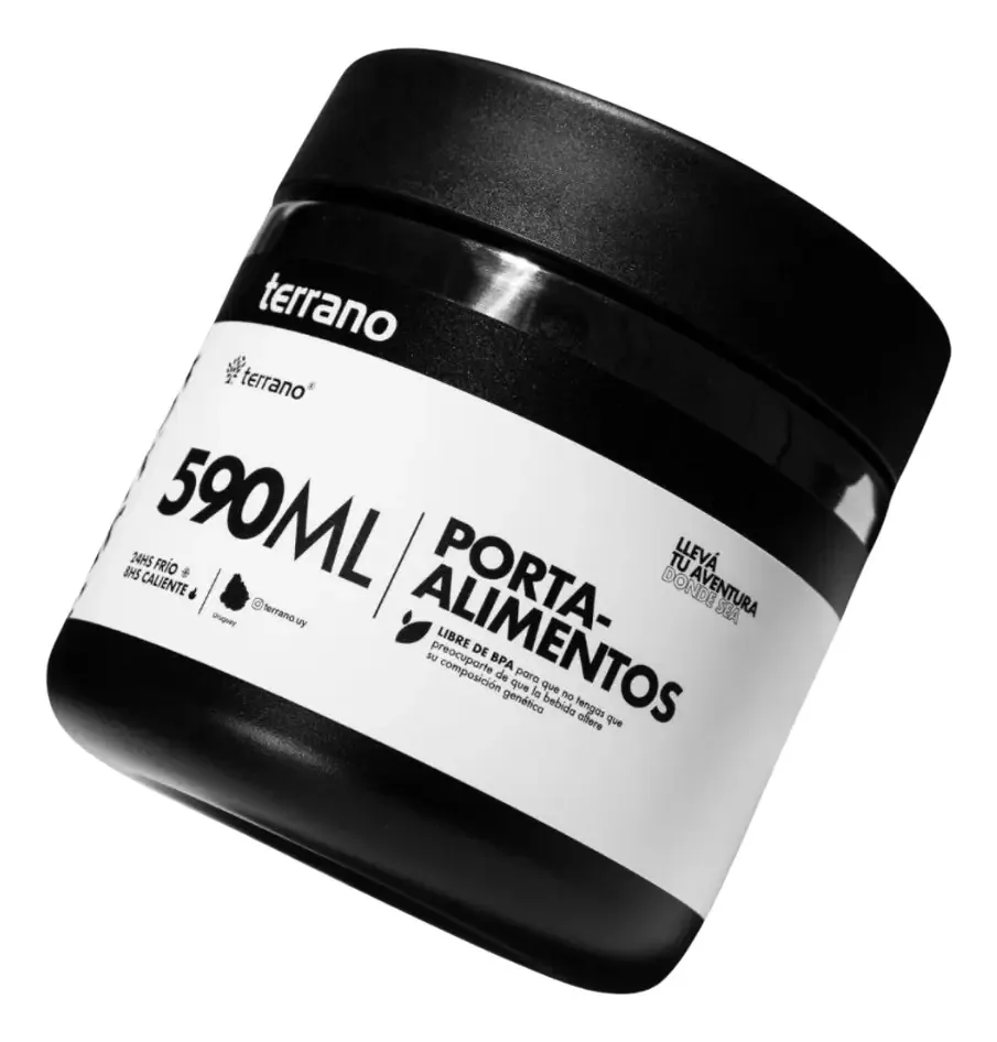 Recipiente para alimentos Terrano 590ml cor preta