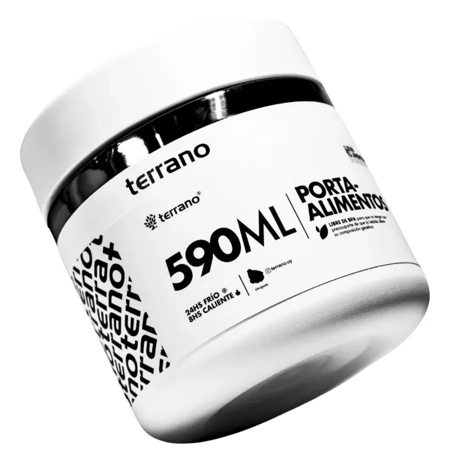 Recipiente para alimentos Terrano 590ml cor branca