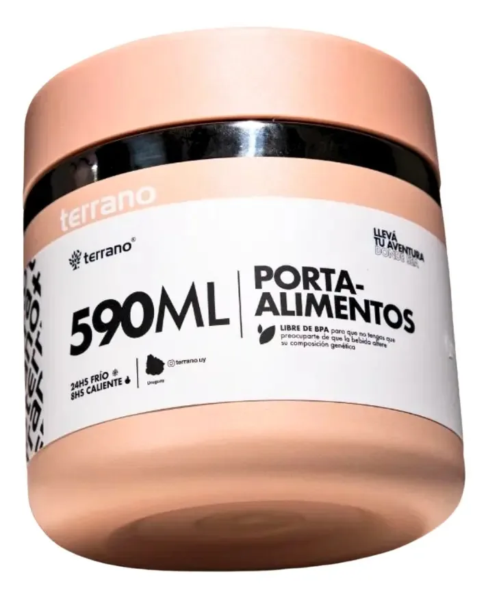 Recipiente para alimentos Terrano 590ml cor rosa
