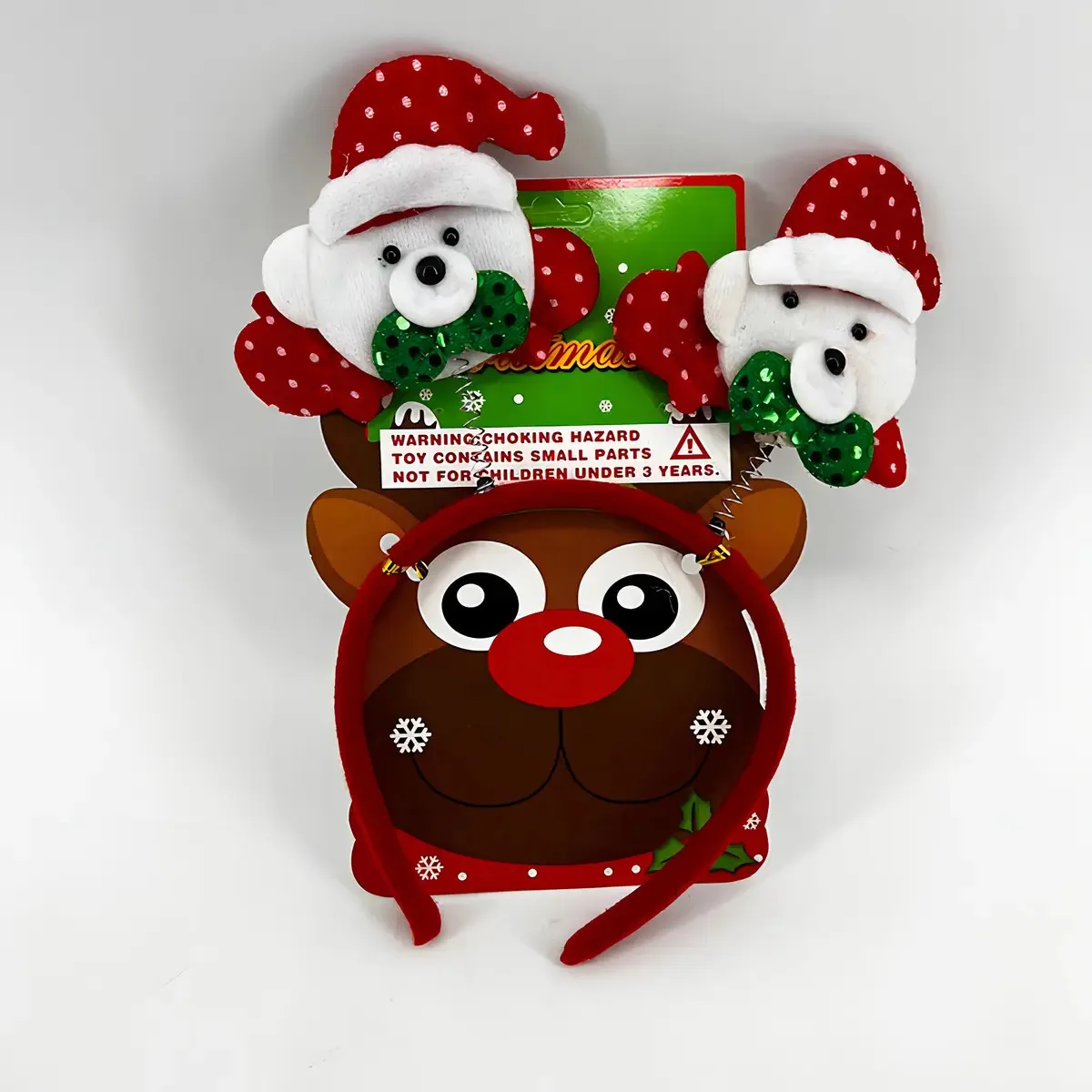 Bandana de Natal 23x25cm Urso/Rena
