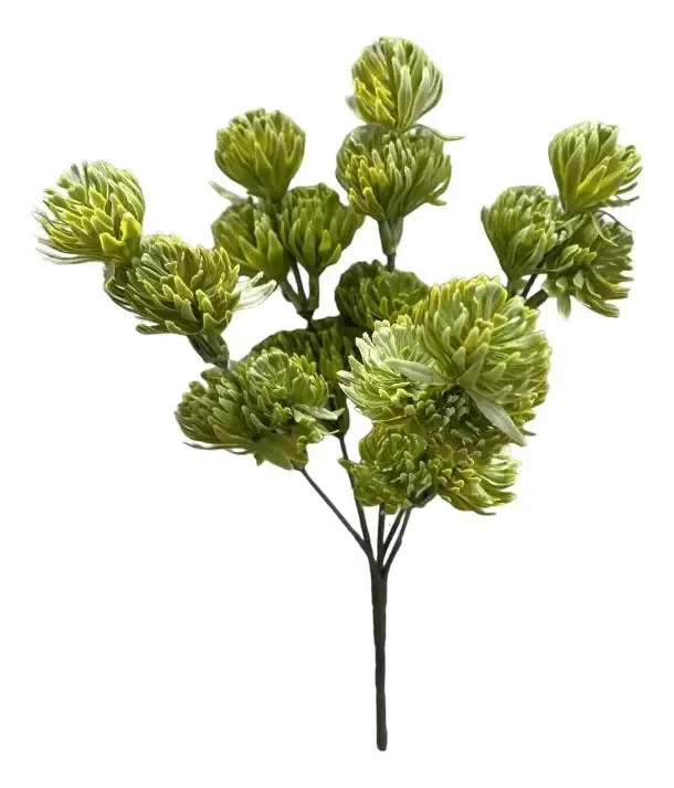 Pompons verdes café Bush 32cm X5