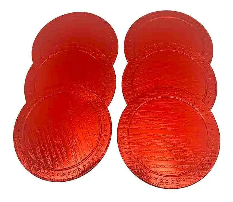 Porta-copos 10cm X6 Linhas Vermelho