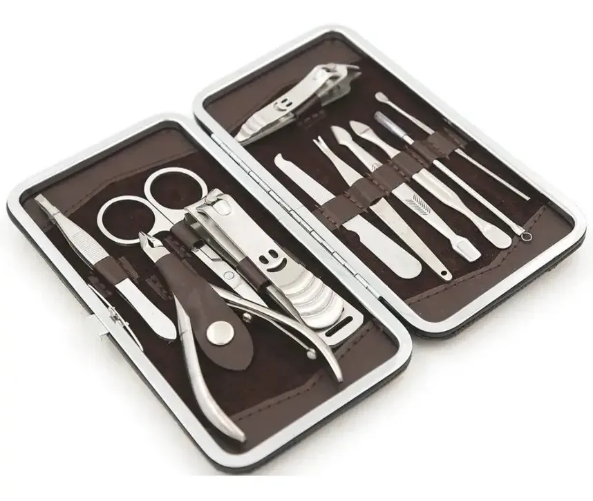 Conjunto: kit de manicure e pedicure, conjunto de cortador de unhas, 11 peças