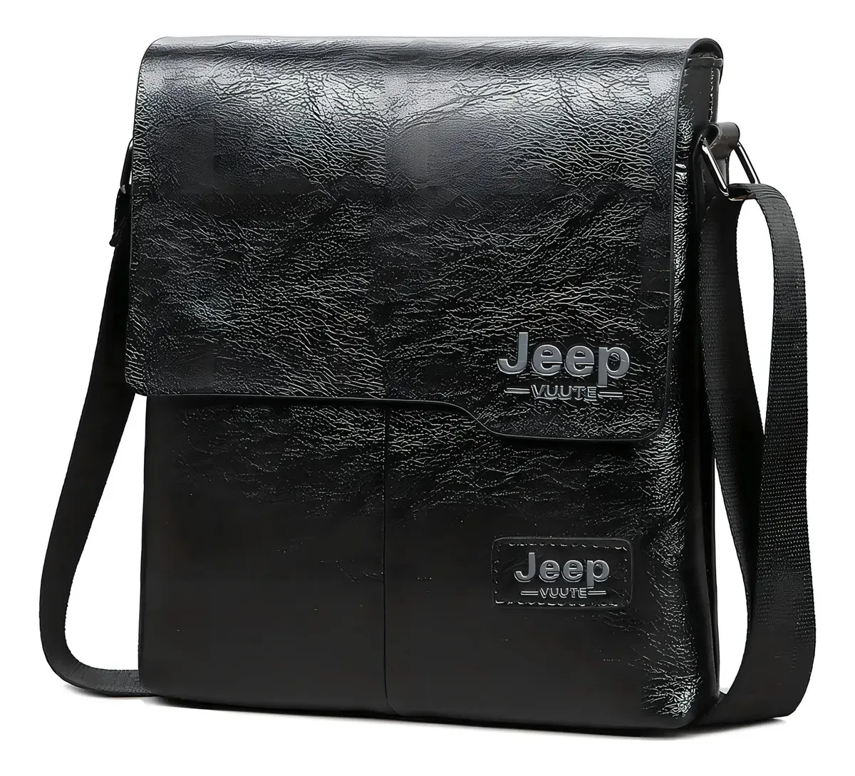 Bolsa de ombro de couro masculina Fz-02 Bolsa de ombro preta