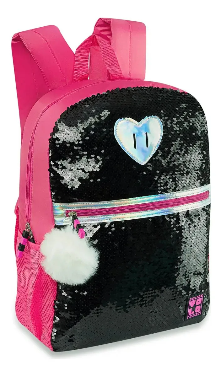 Mochila feminina glam rosa Croydon