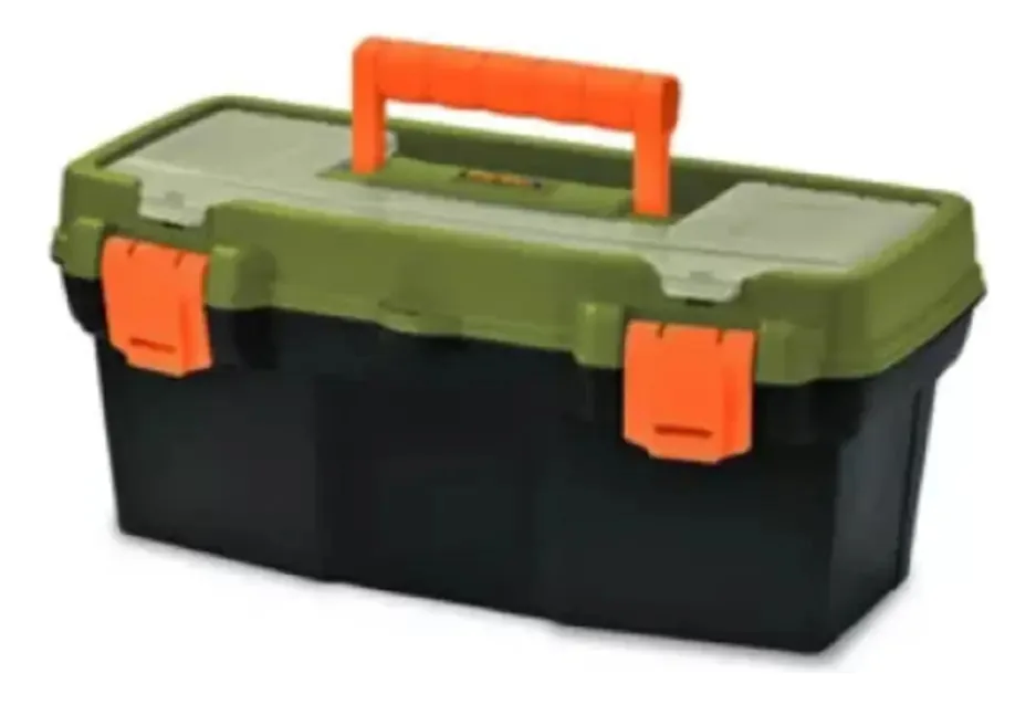 Caixa de ferramentas Bauker Green de 16 polegadas
